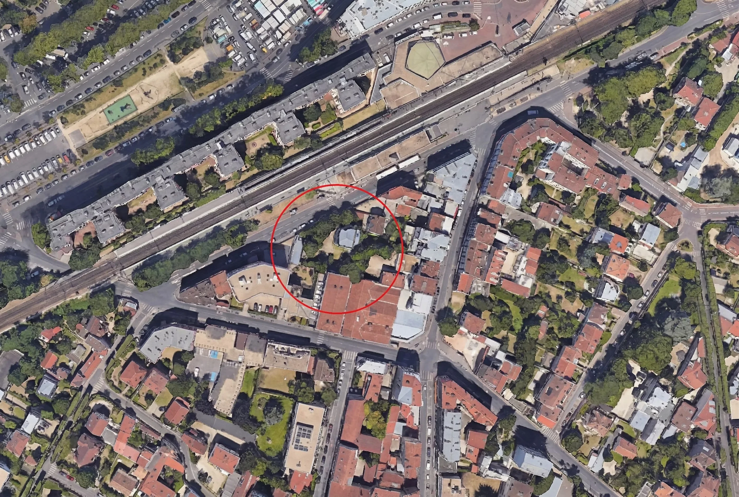 Localisation aérienne — 64-68 Boulevard du Couchant, Nanterre